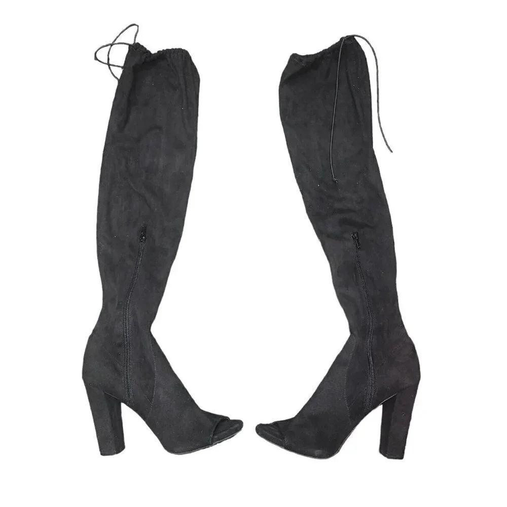 CARLOS Over The Knees Suede Boots Women's. Size 7.5. Excellent Condition Pre-own